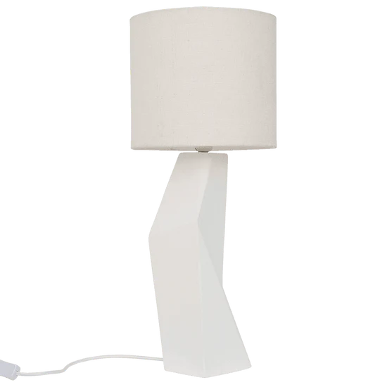 MIYUKI TABLE LAMP White Kamionka with a cotton lampshade
