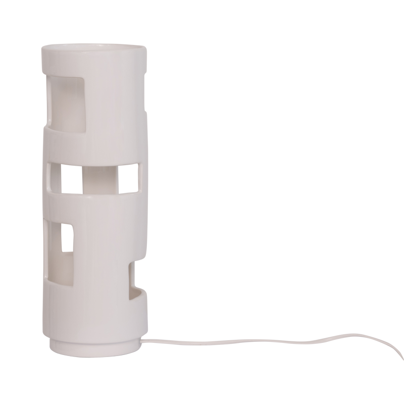 Stolná lampa LUDICO biela keramika