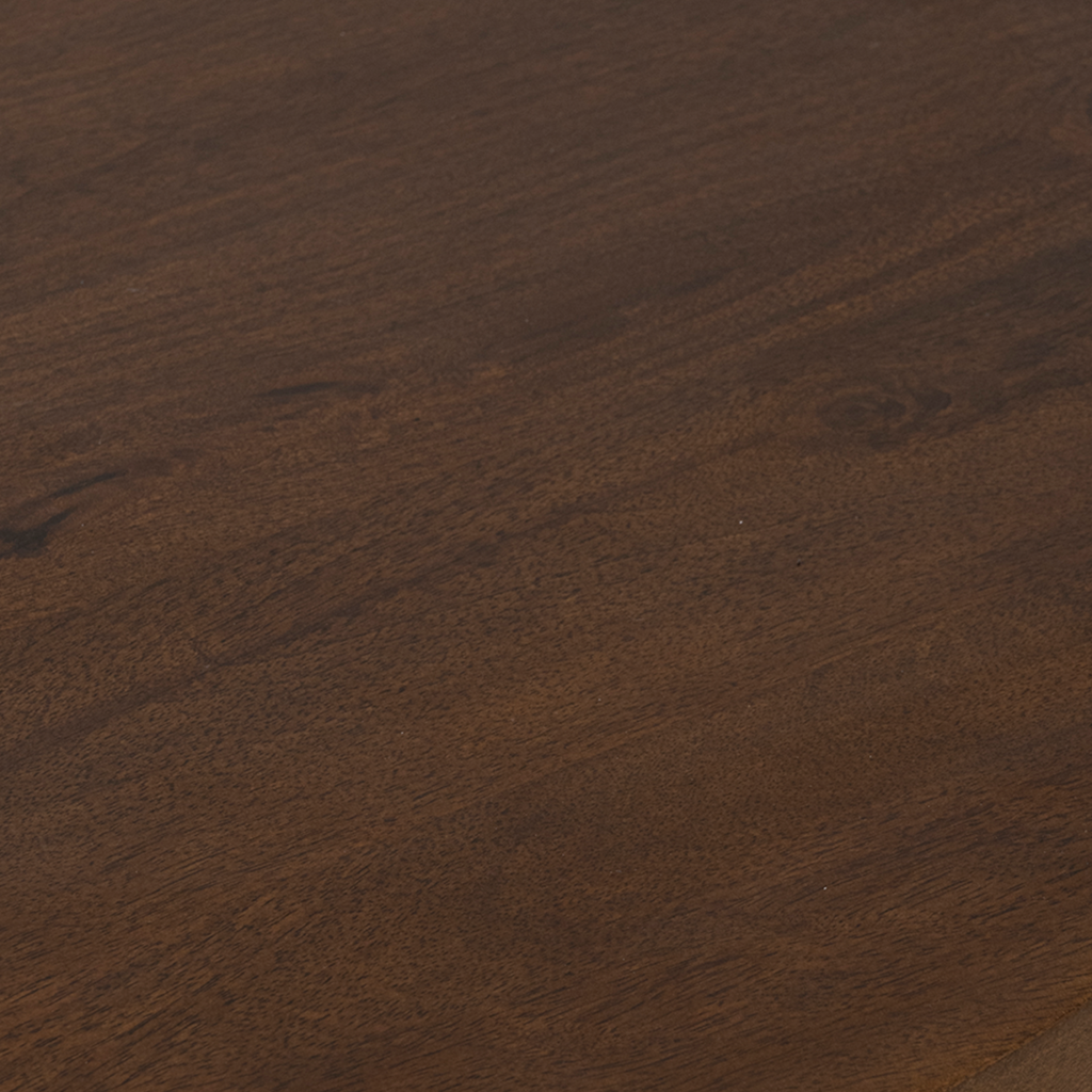 Round Coffee Table SPISS Dark Brown Mango Wood