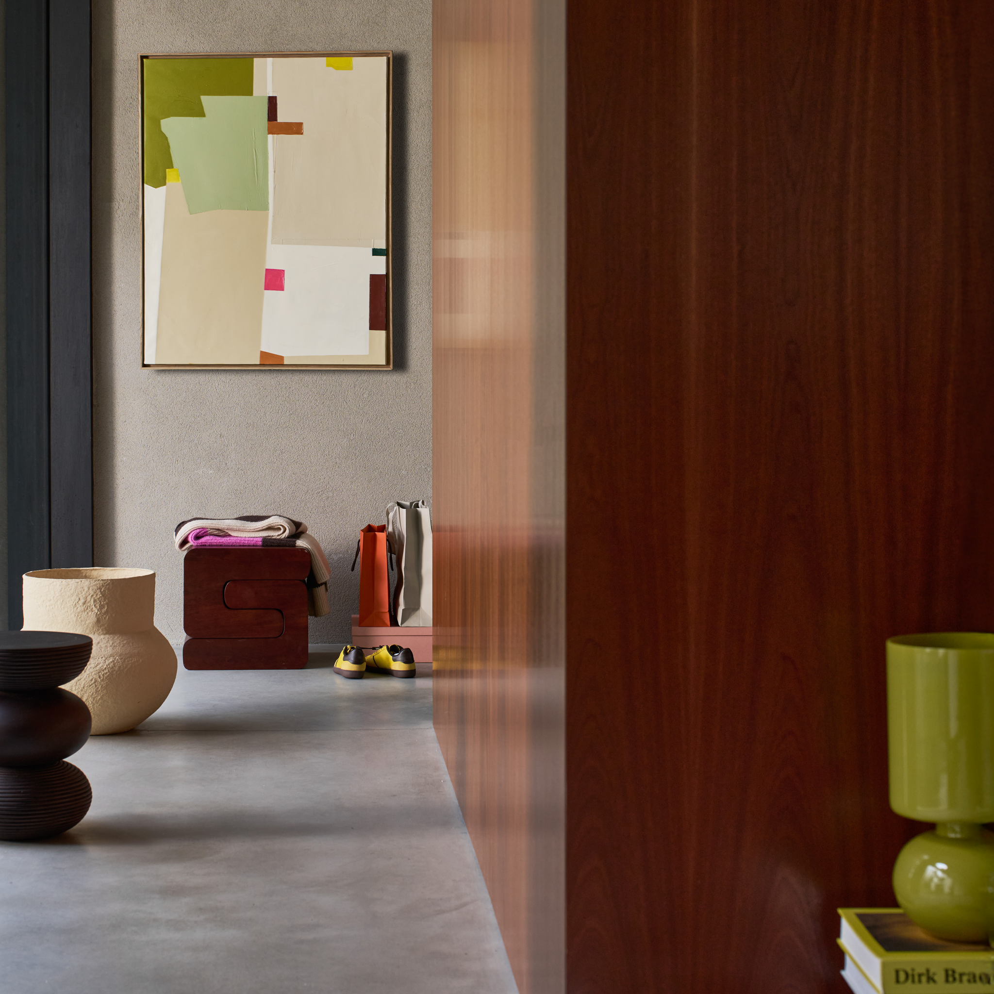 Nástenná dekorácia VARIKAS béžová so zelenou