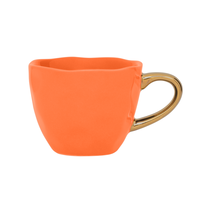 Espresso šálka GOOD MORNING oranžová so zlatým