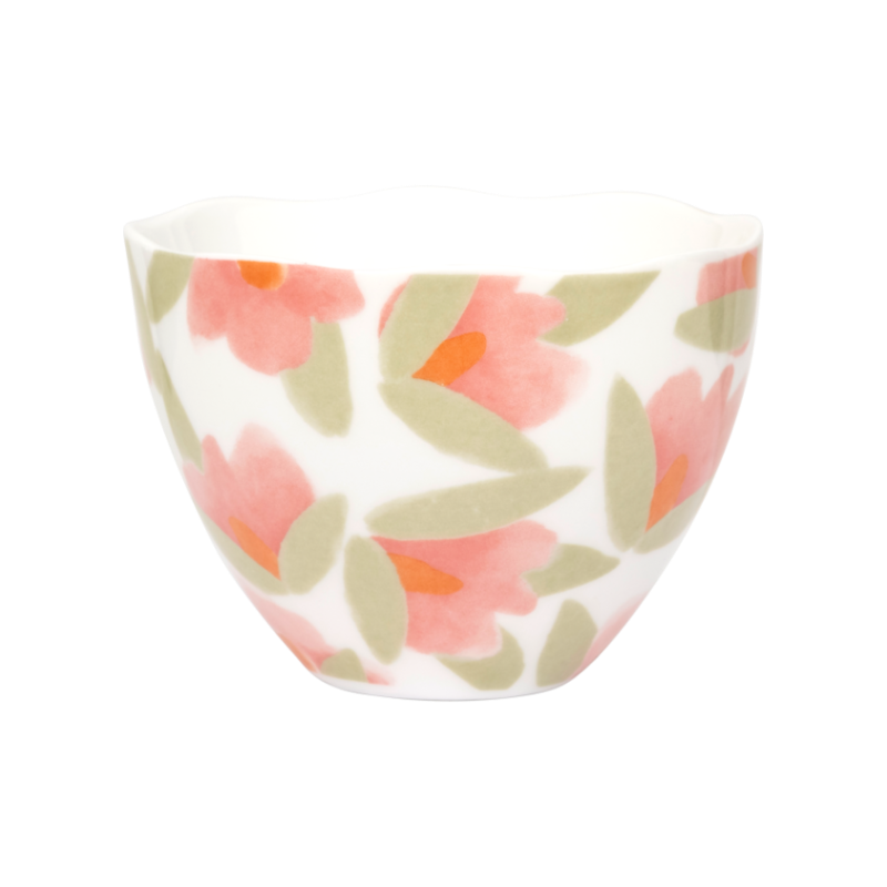 Cappuccino Cup LILJA Pink Floral Motif