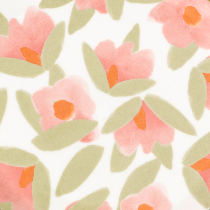 Cappuccino Cup LILJA Pink Floral Motif