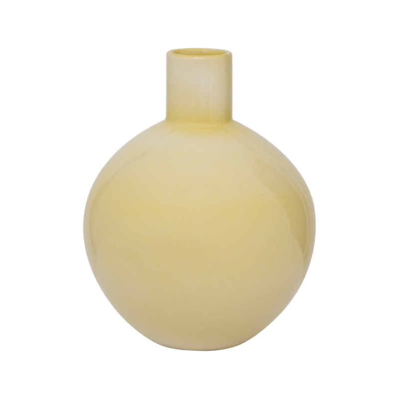 COSTA ceramic vase in pale yellow