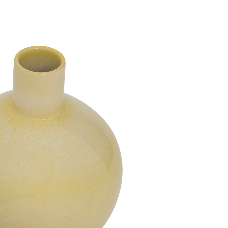 COSTA ceramic vase in pale yellow