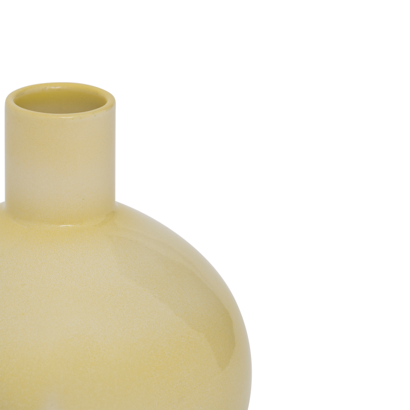 COSTA ceramic vase in pale yellow