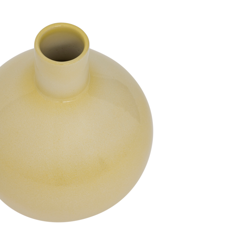 COSTA ceramic vase in pale yellow