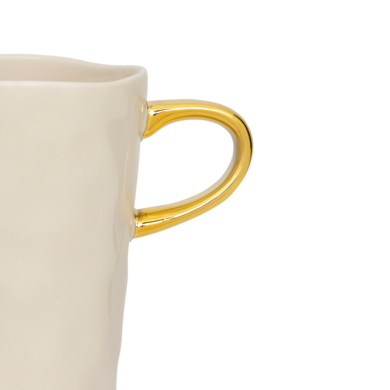 Hrnček na latte DOBRÉ RÁNO krémový so zlatým