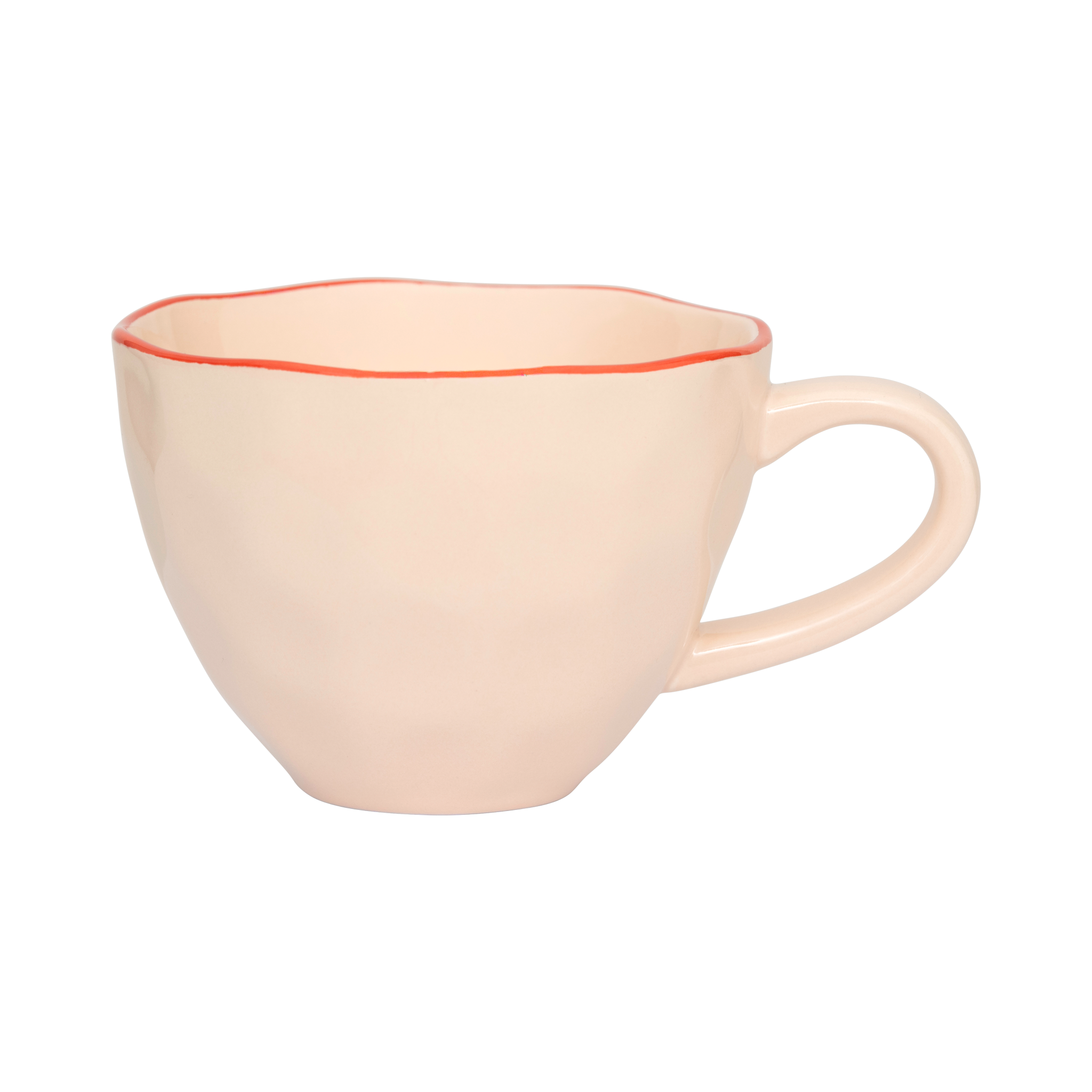 Ružový hrnček na cappuccino GOOD MORNING