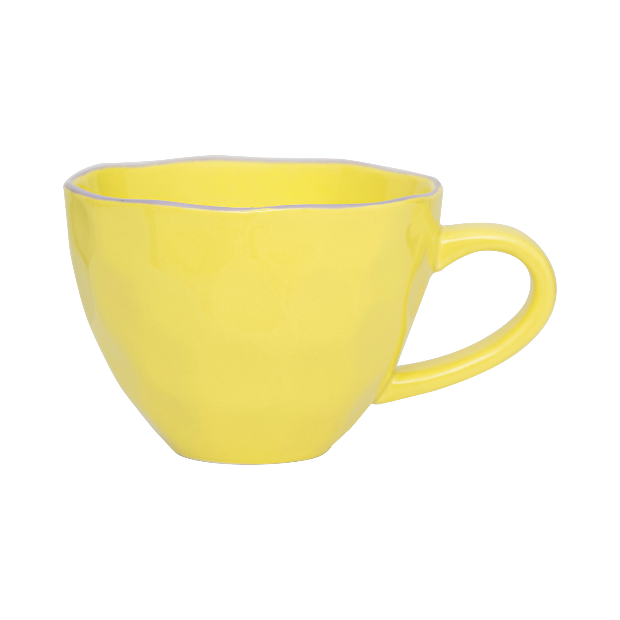 GOOD MORNING cappuccino mug yellow