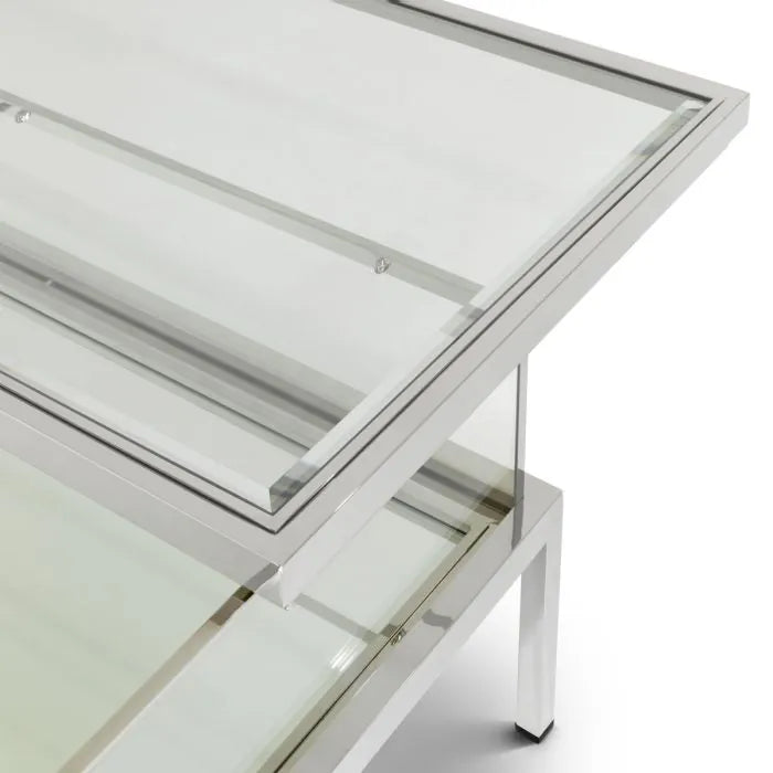 HARVEY coffee table polished steel