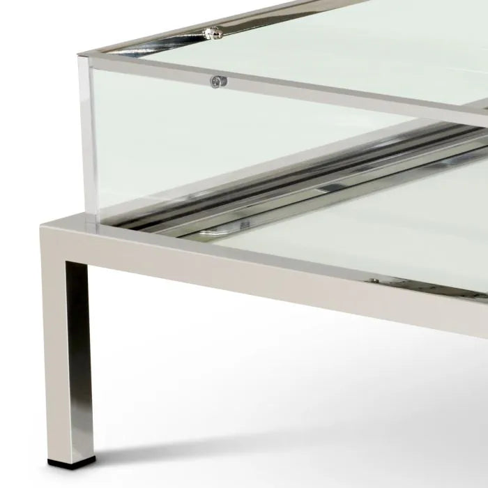 HARVEY coffee table polished steel