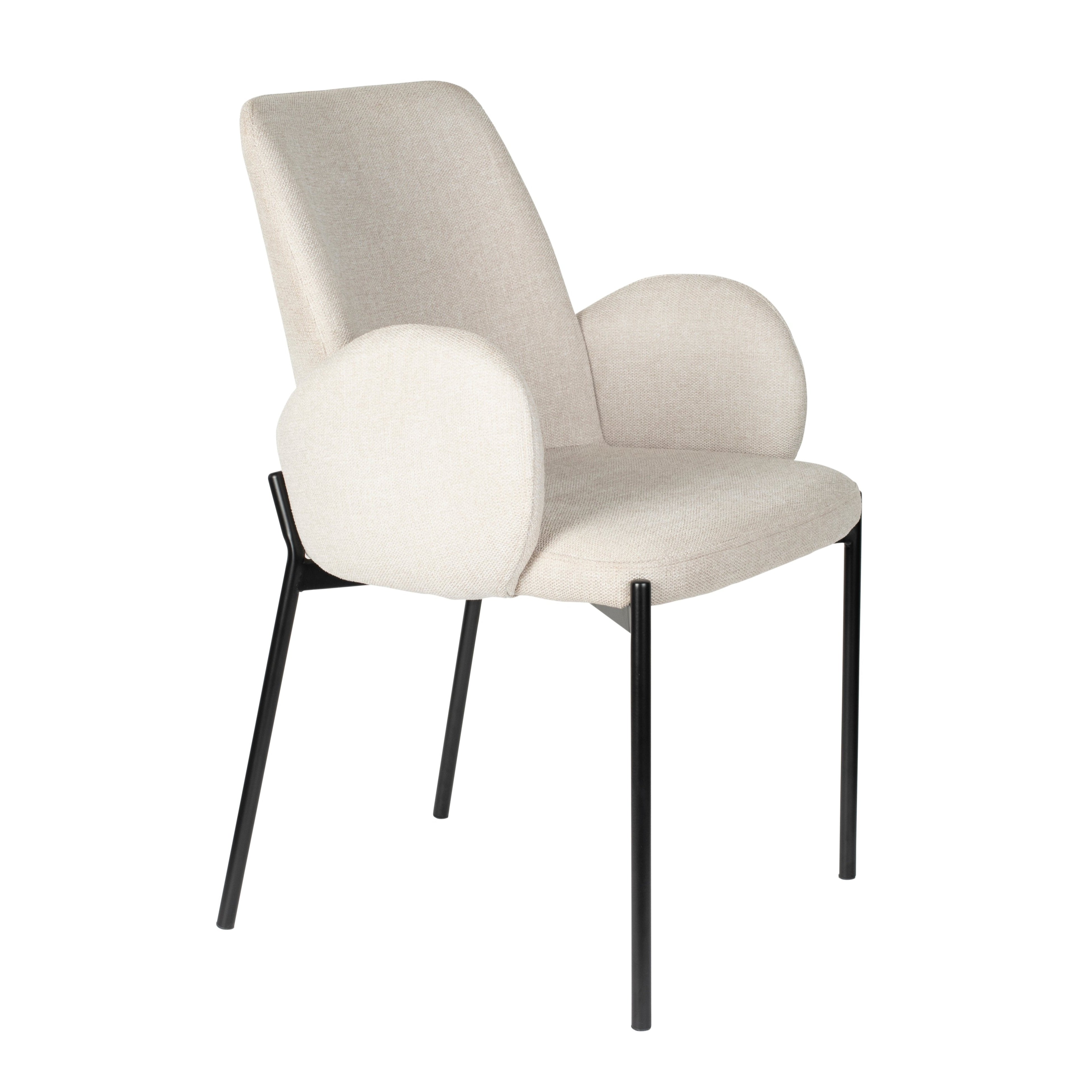 Chair with armrests, i.e. a creamy
