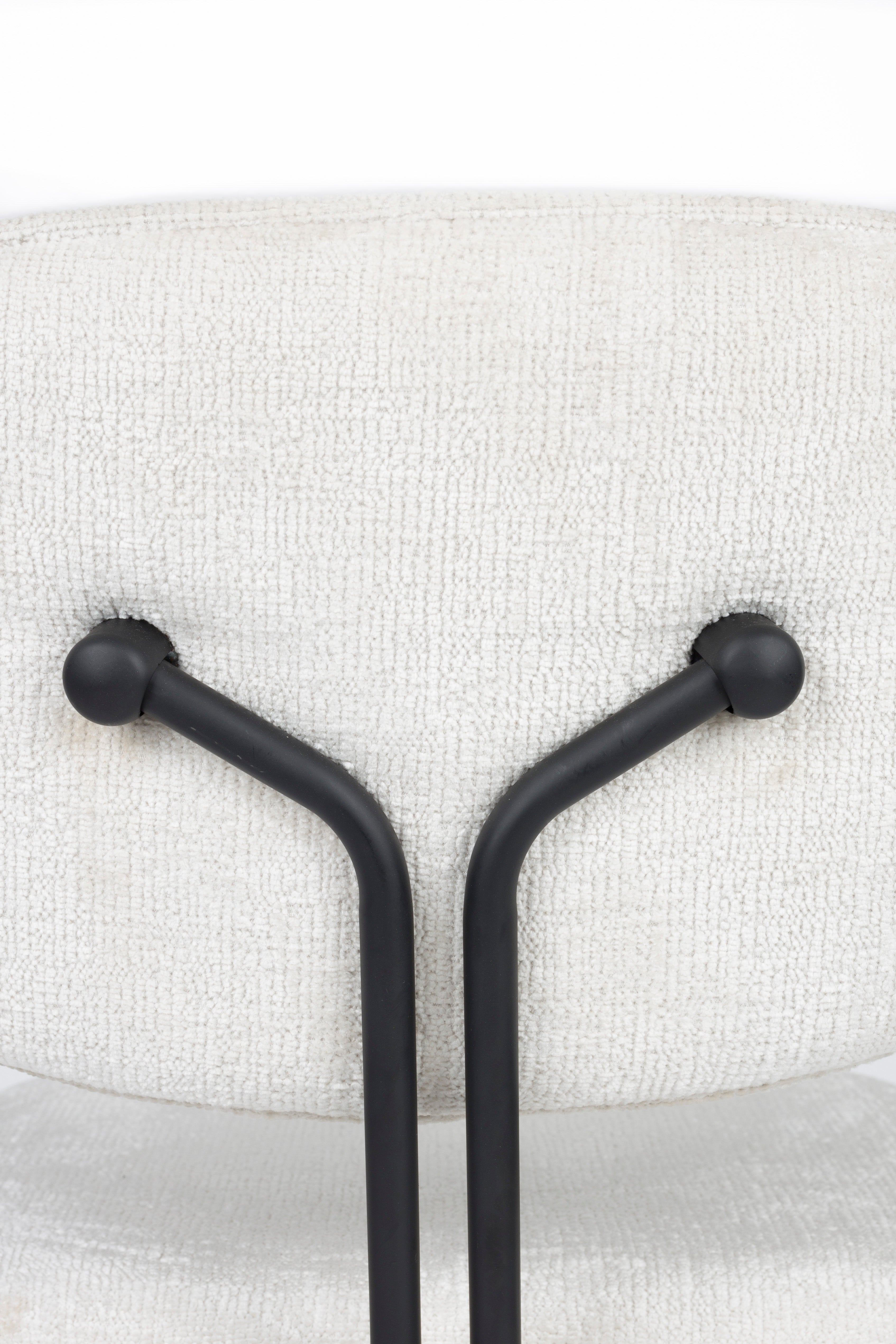 Stolička BOUTON biela s čiernym podstavcom