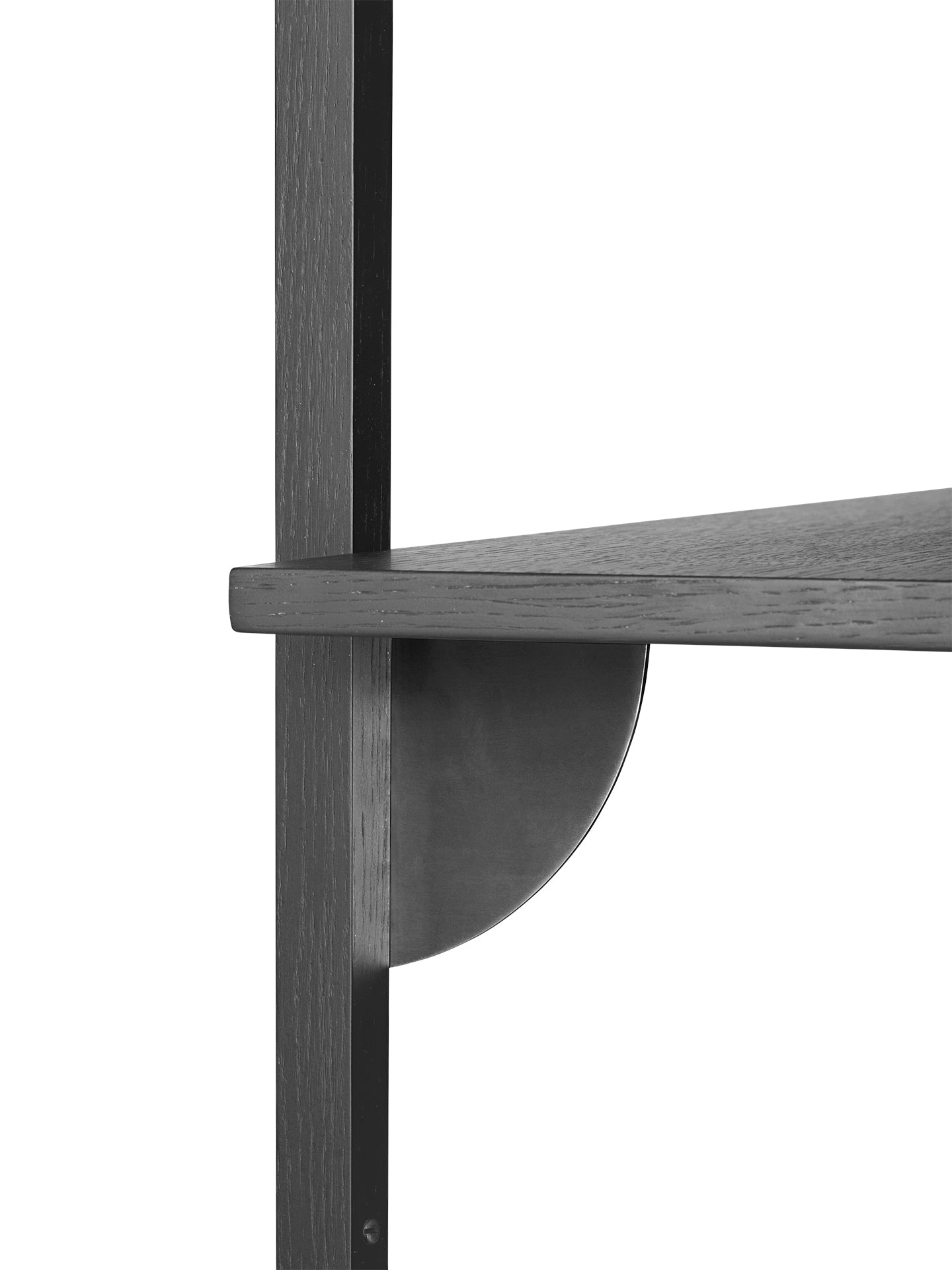 SECTOR TRIPLE NARROW shelf black ash veneer