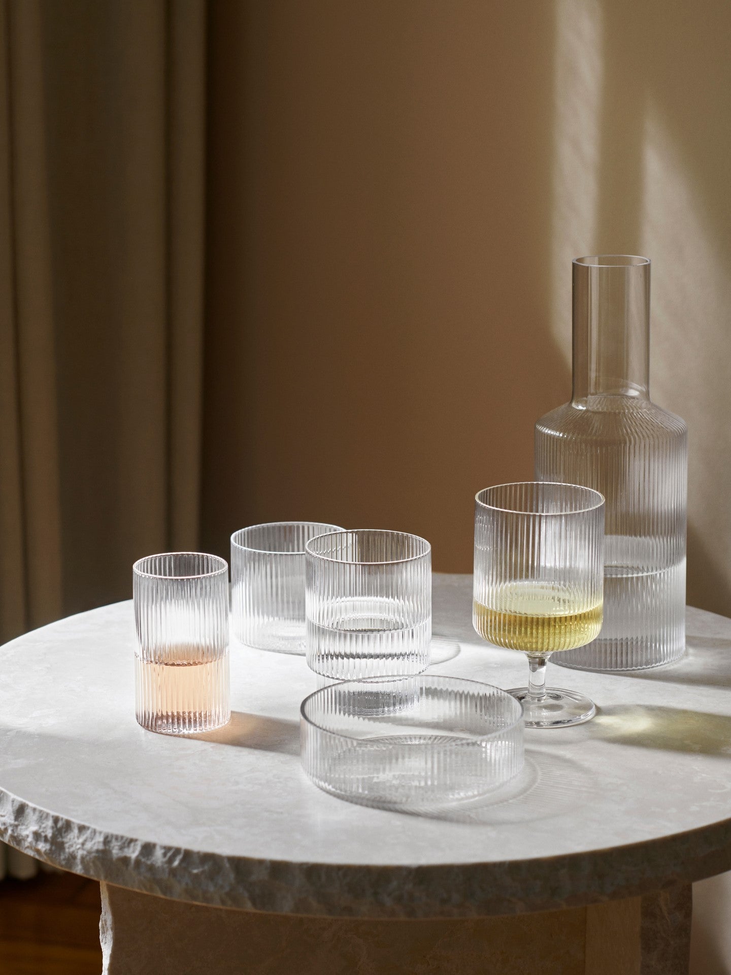 RIPPLE VERRINES glass set hand-blown glass