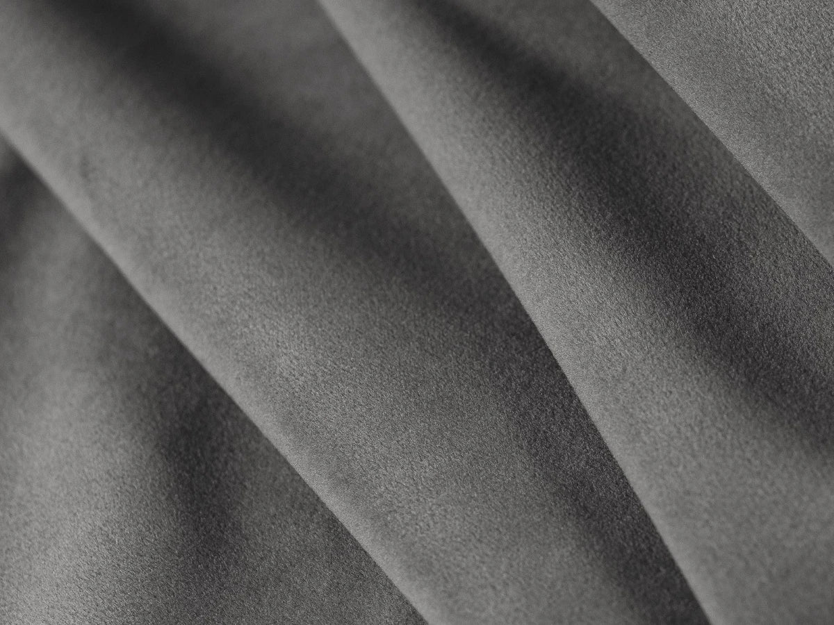 Sofa aksamitna prawostronna 4-osobowa otwarta MILEY jasnoszary Micadoni Eye on Design
