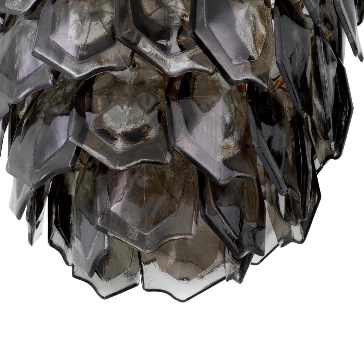 Luster ELIAS s dymovým sklom