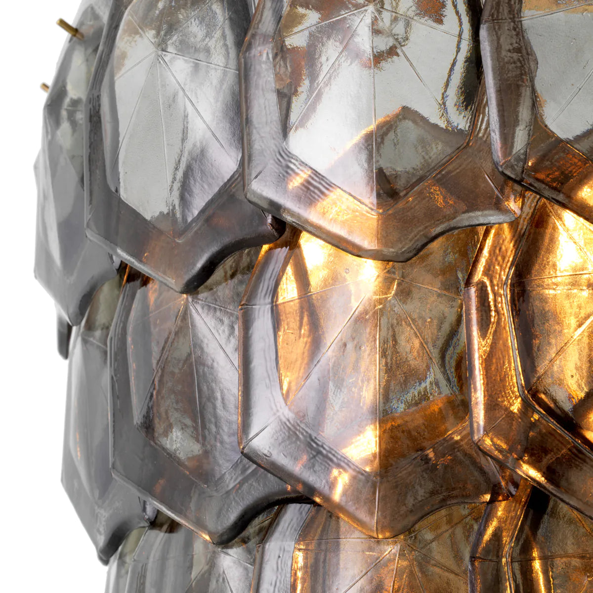 Luster ELIAS s dymovým sklom