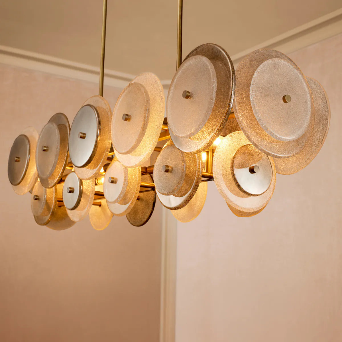 Luster HYDE jantárové sklo