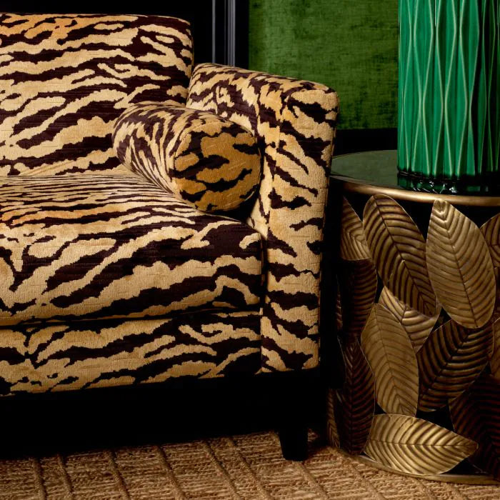 Bočný stolík BOTANICO so zlatou základňou