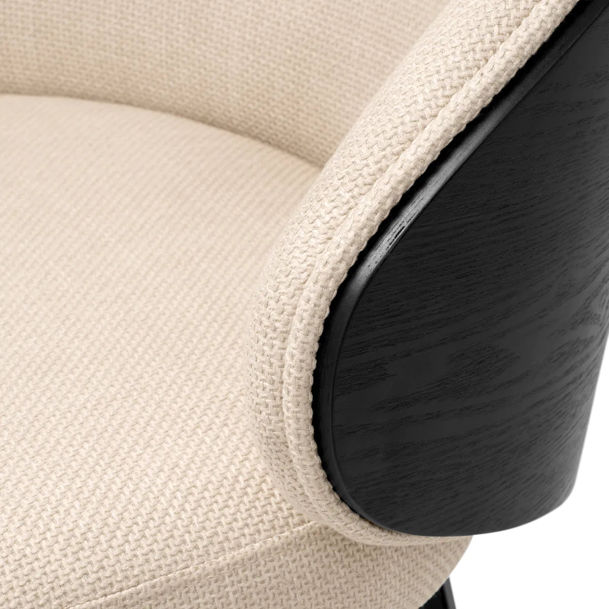 Sand Camerot Hocker with a black base