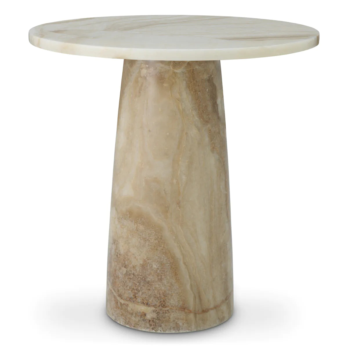 TERRY beige onyx side table