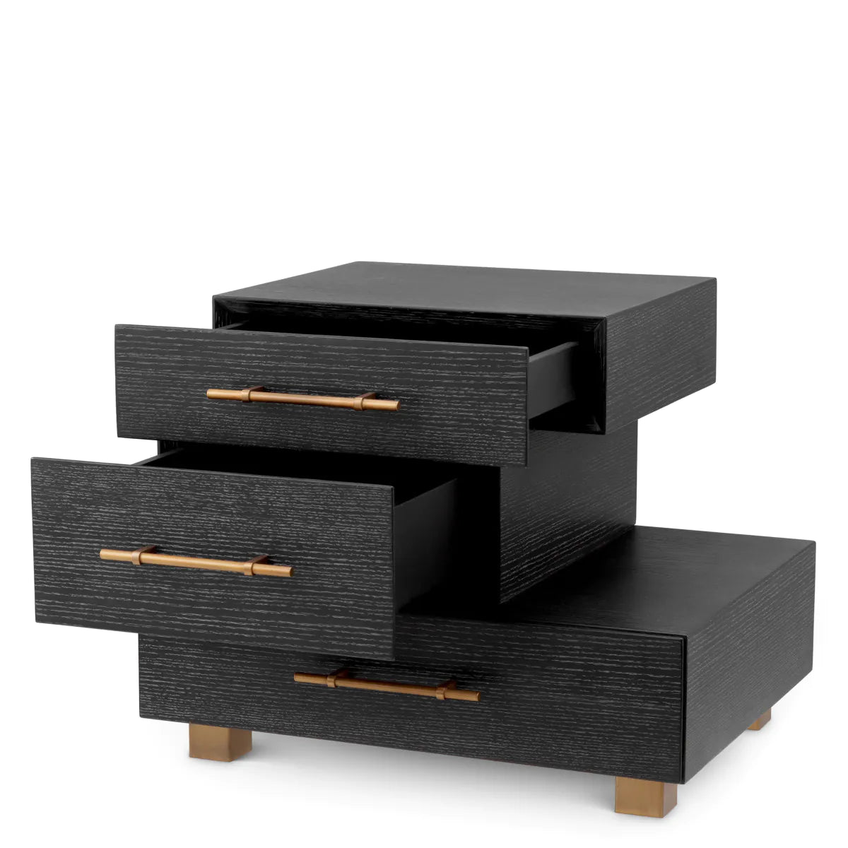 EVENDALE nightstand black oak veneer