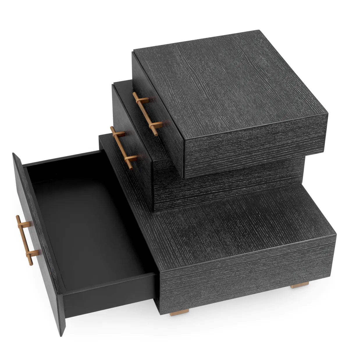 EVENDALE nightstand black oak veneer