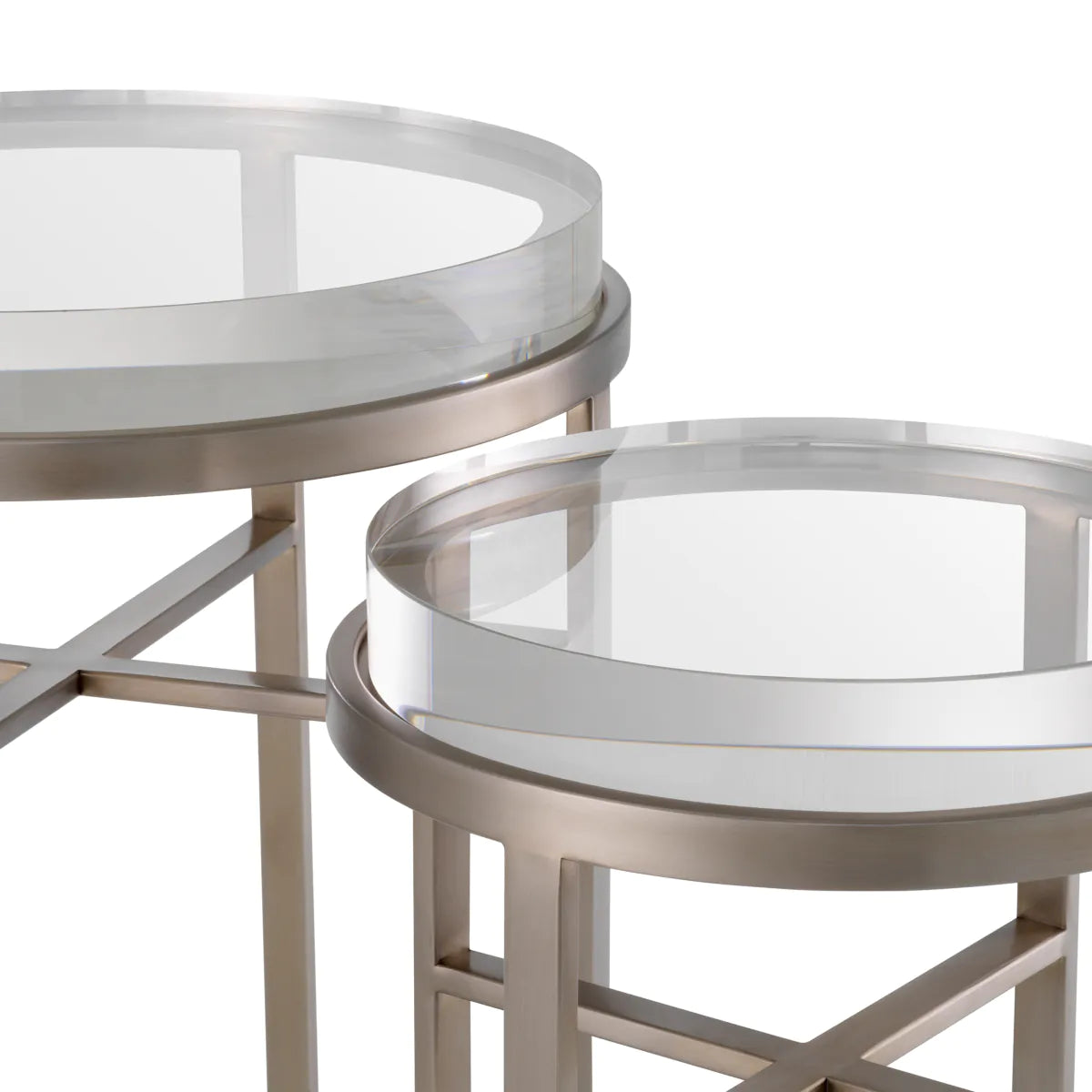 Súprava bočných stolíkov HOXTON oceľová