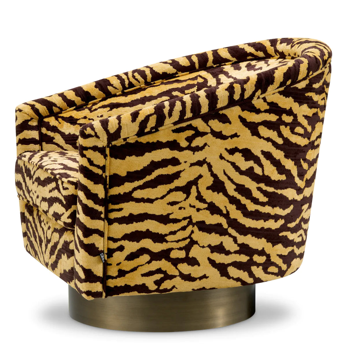 CATENE swivel armchair tiger print