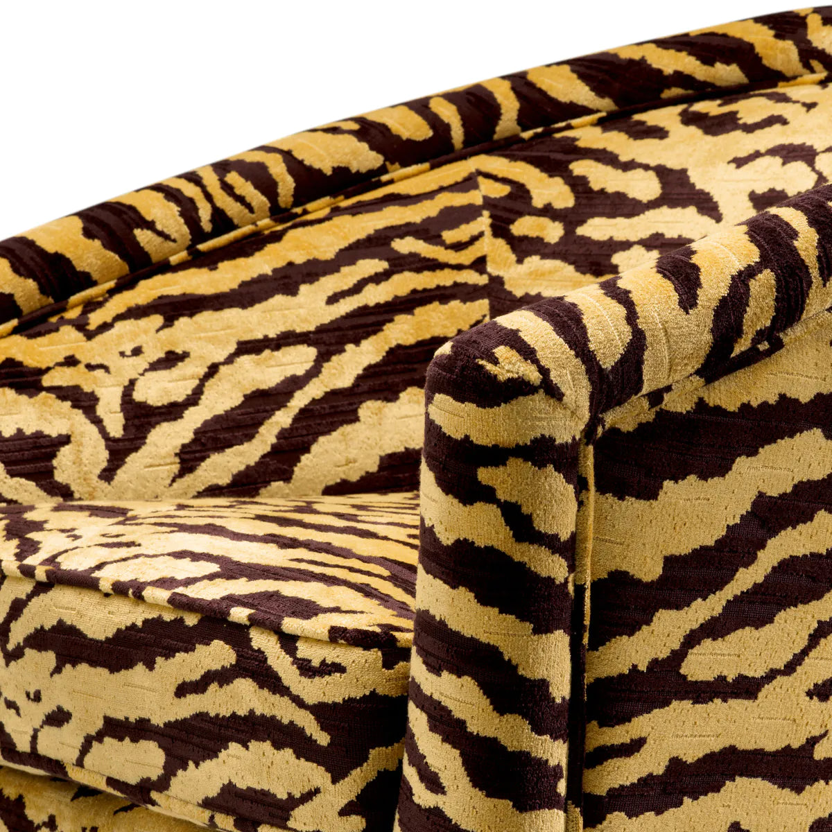 CATENE swivel armchair tiger print
