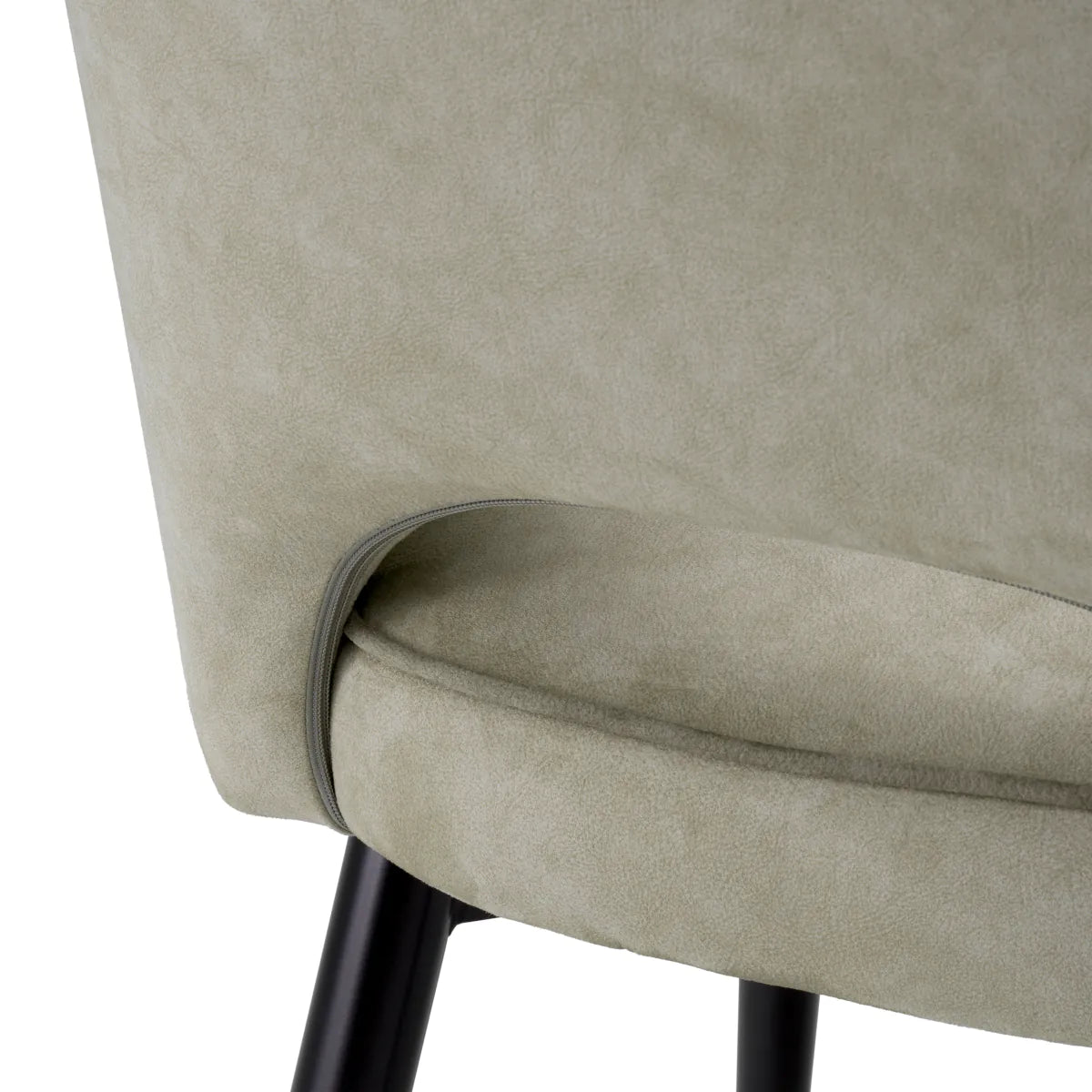 Súprava sametových stoličiek CLIFF svetlosivá