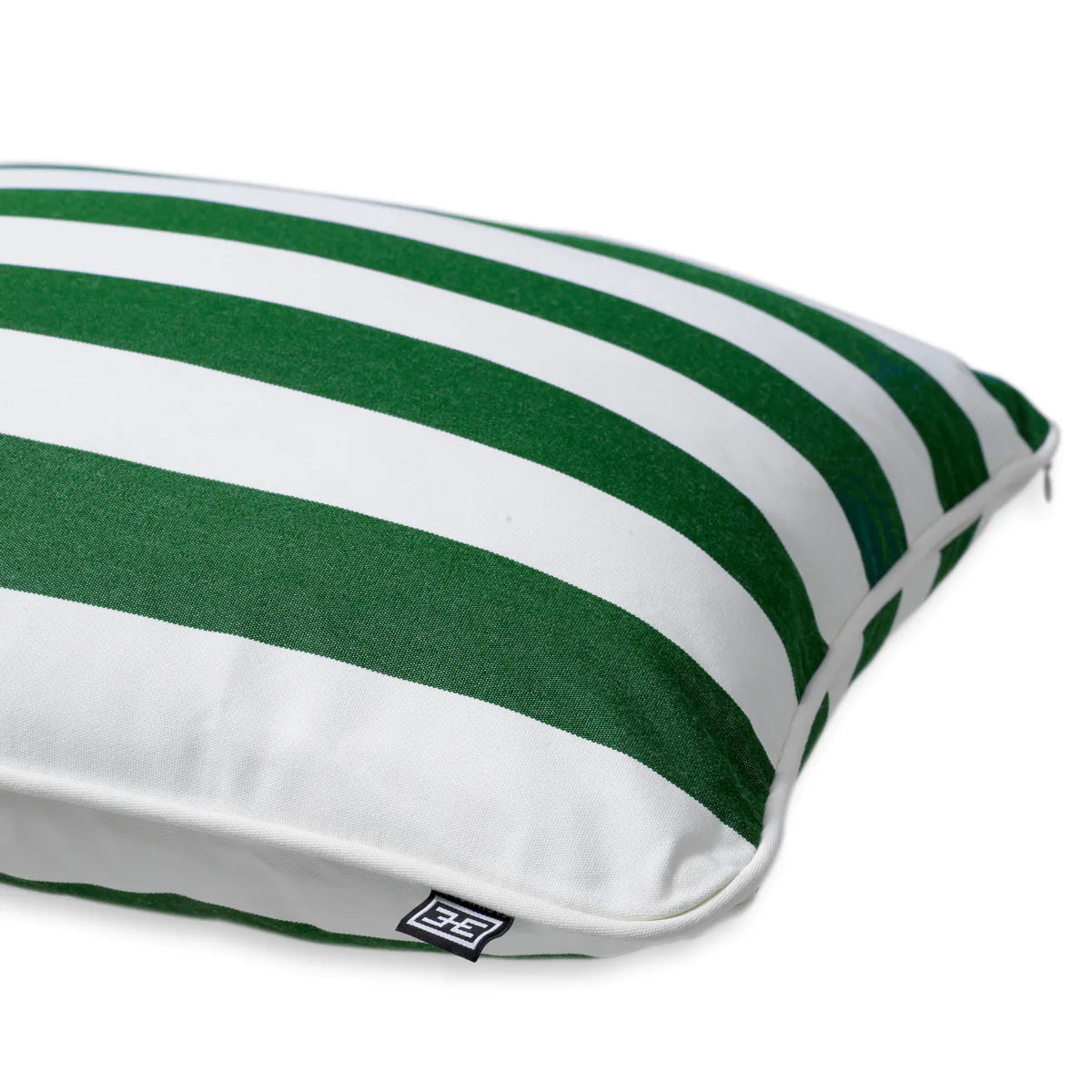 Rectangular garden cushion FLORENT green with white