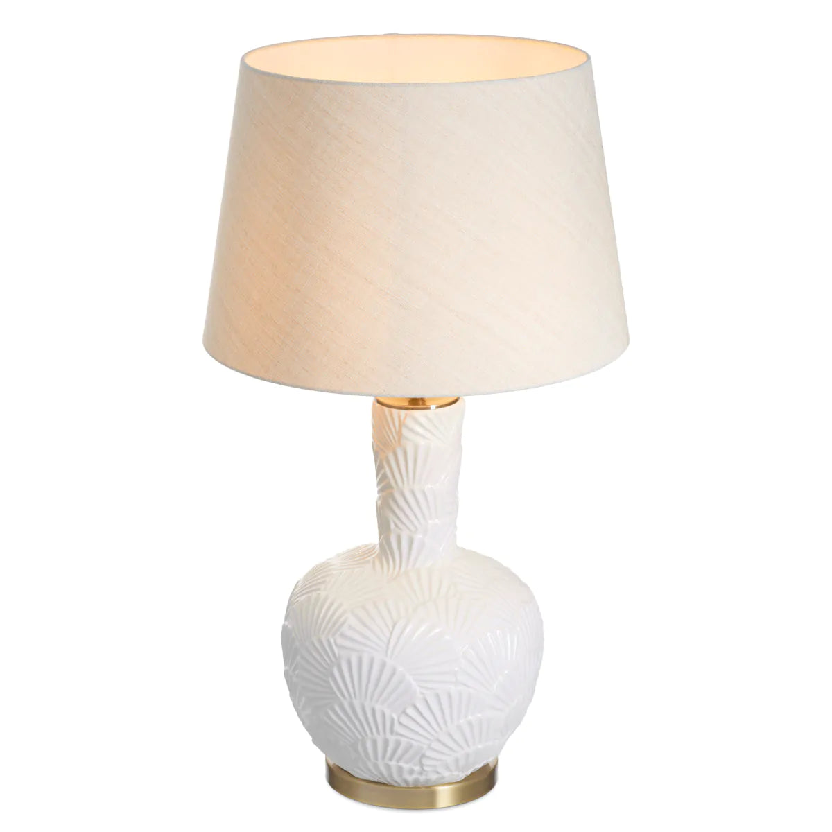 Stolná lampa ANDORRA zlomená biela