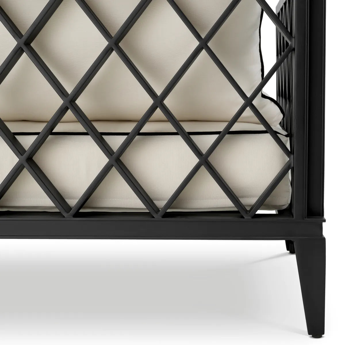 Sofa 2-osobová vonkajšia OCEAN CLUB čierna s krémovou