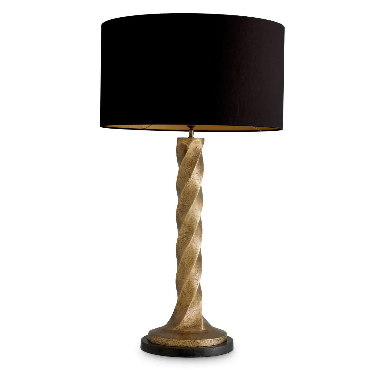 COSTANZA table lamp in antique gold with a granite base