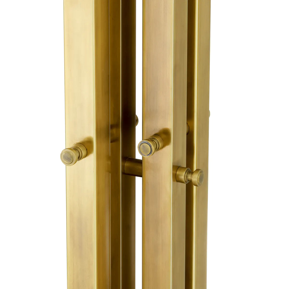 Stojaca lampa DESTINO z travertínovým podstavcom v zlatej farbe