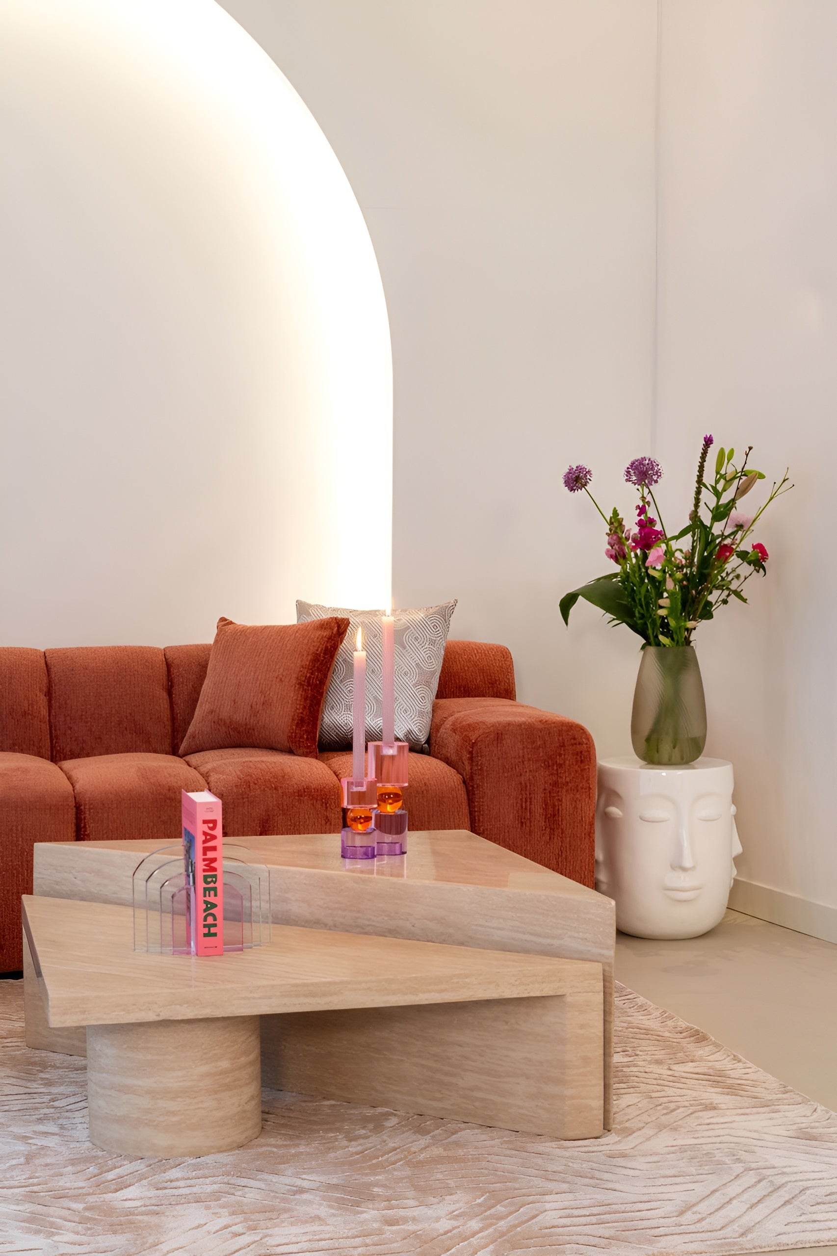 Podpora na knihy ALISSIA ružové sklo