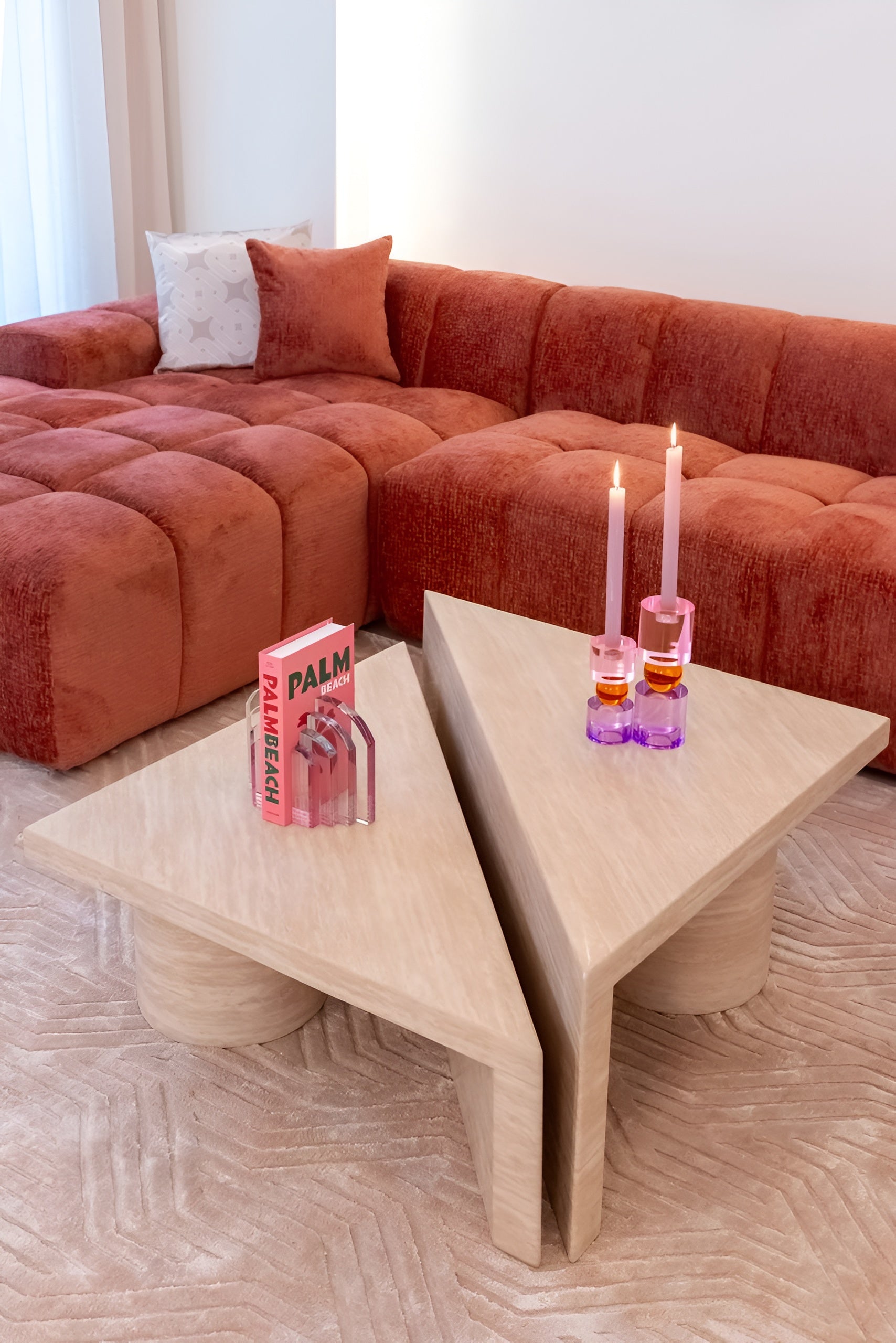 Podpora na knihy ALISSIA ružové sklo