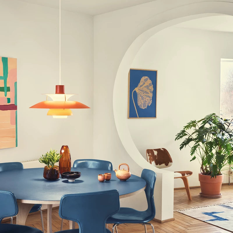 Závesná lampa PH 5 odtiene oranžovej