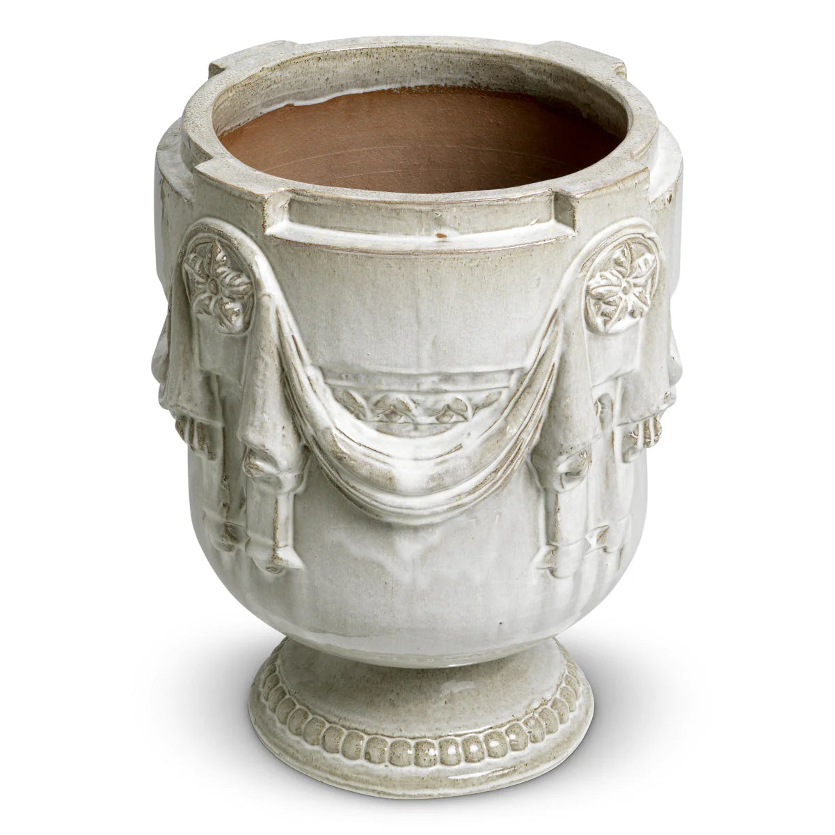 Exteriérový kvetináč CHANDLER šedá keramika