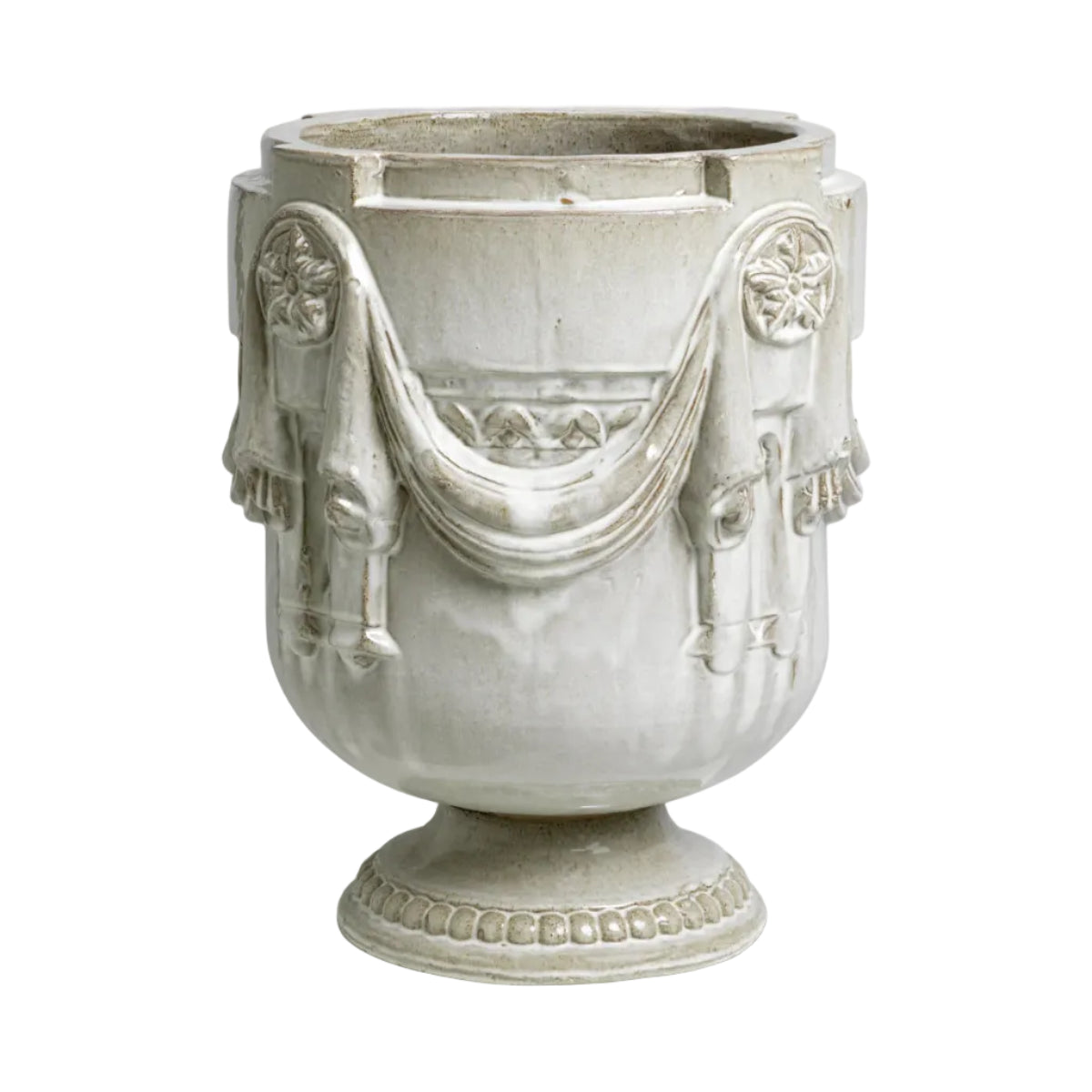 Exteriérový kvetináč CHANDLER šedá keramika