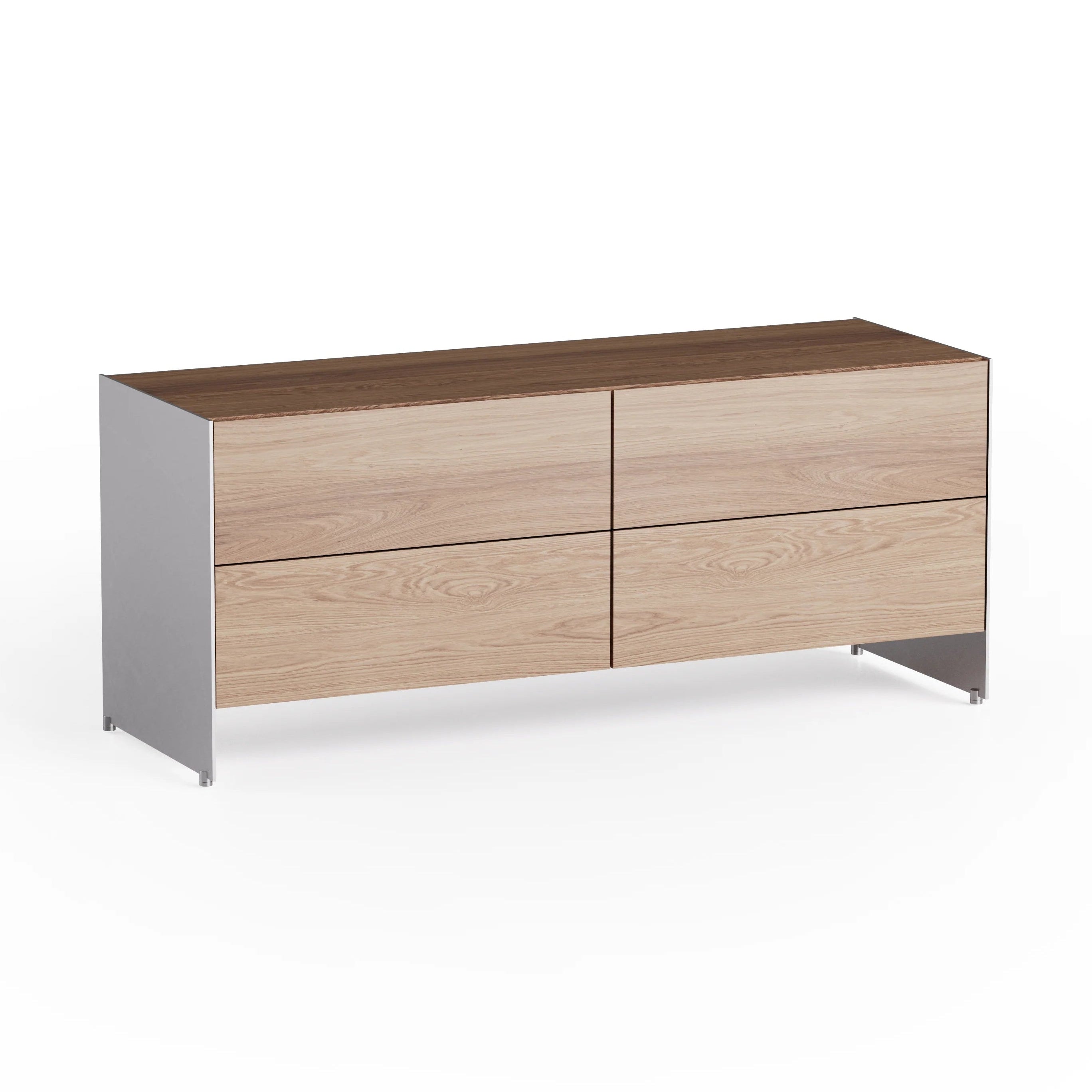 ALOOX 120 Cabinet in Oak Wood with Aluminum Finish