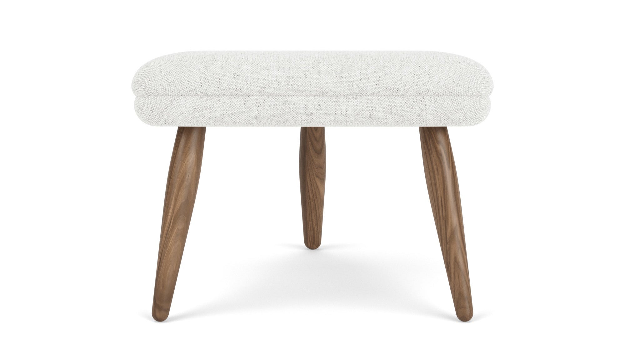 ODA light gray footrest with walnut base