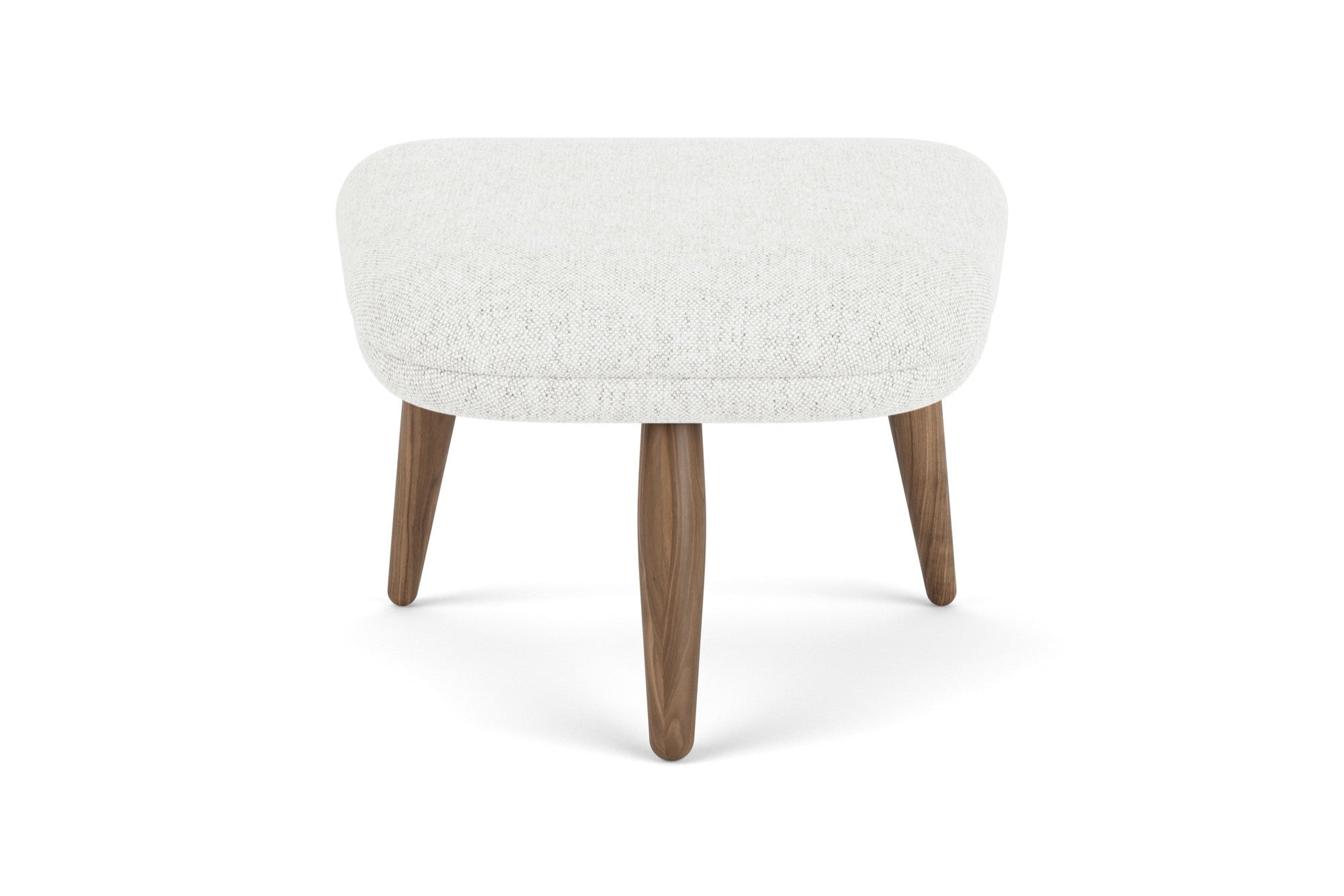 ODA light gray footrest with walnut base
