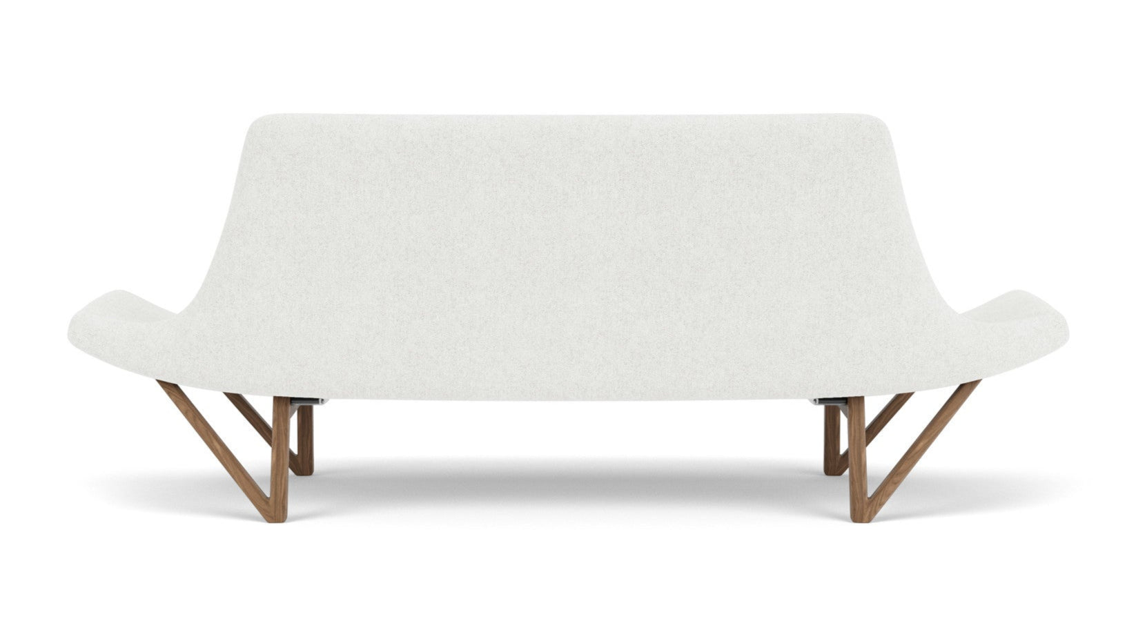PAGODE sofa light gray with walnut base