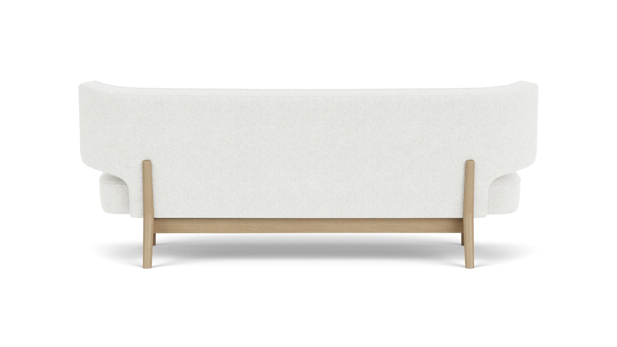 Sofa pre 2 osoby RADIOHUS svetlosivá s dubovým podstavcom