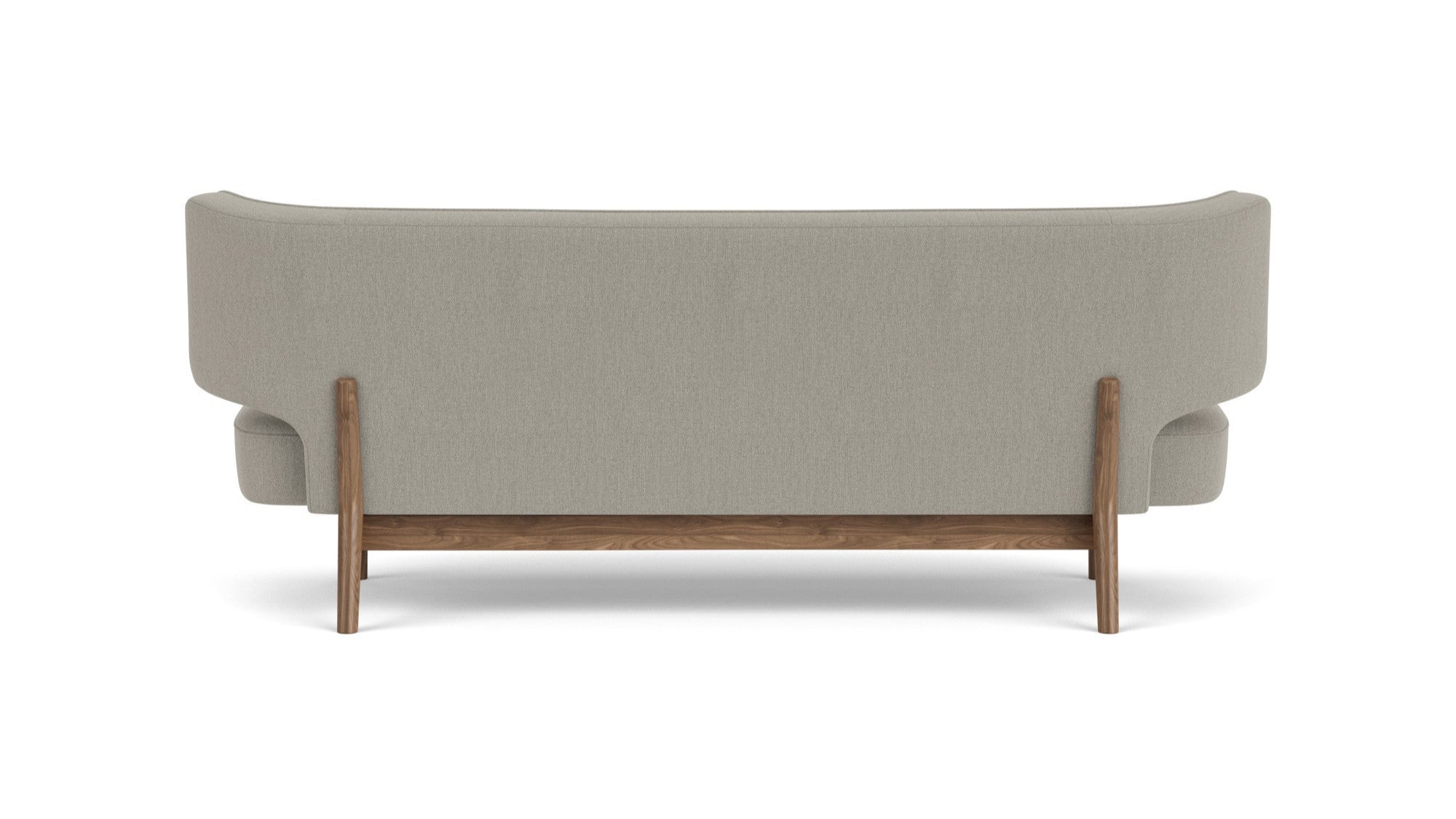 2-seater Sofa RADIOHUS gray with walnut base