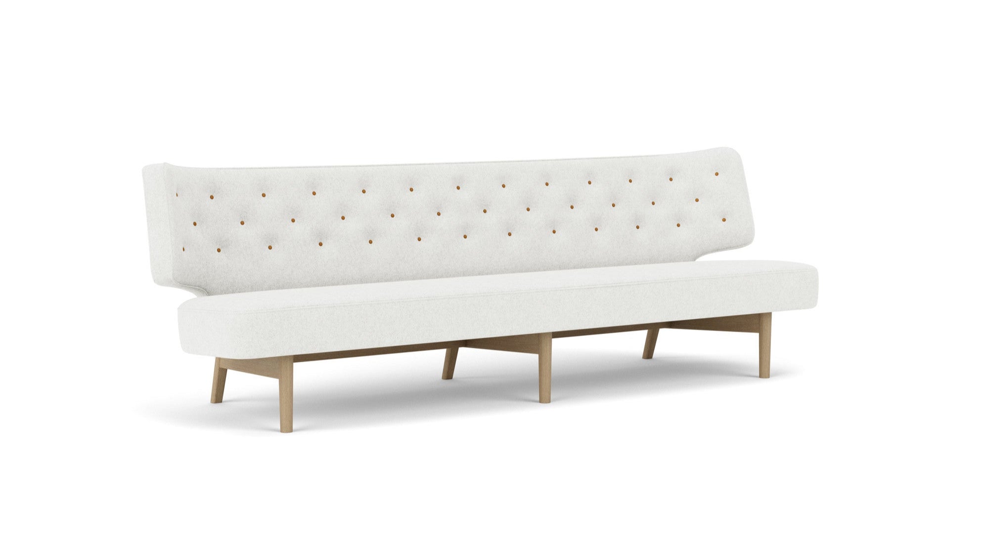 3-seater Sofa RADIOHUS light gray with oak base